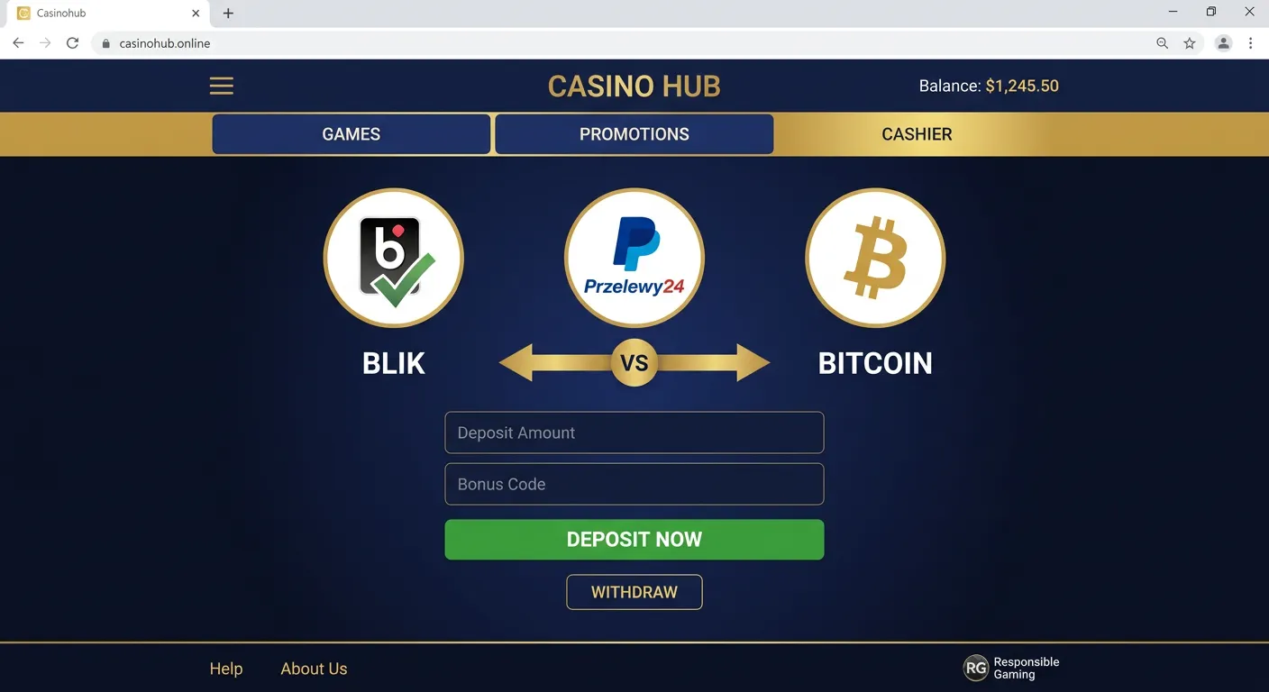 Porównanie metod płatności BLIK, Przelewy24 i Bitcoin w formie graficznej