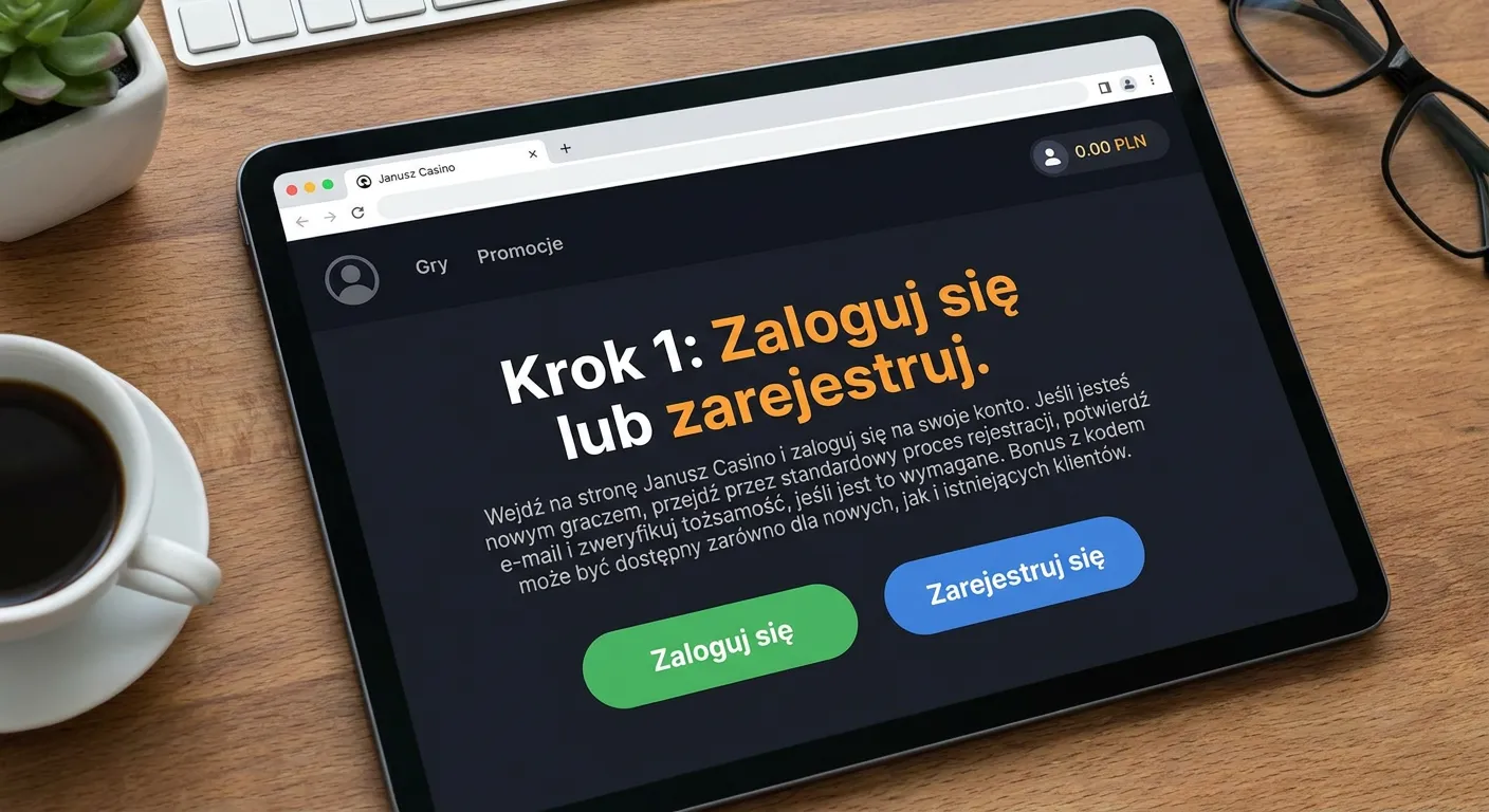 Krok 1: Zaloguj się lub zarejestruj