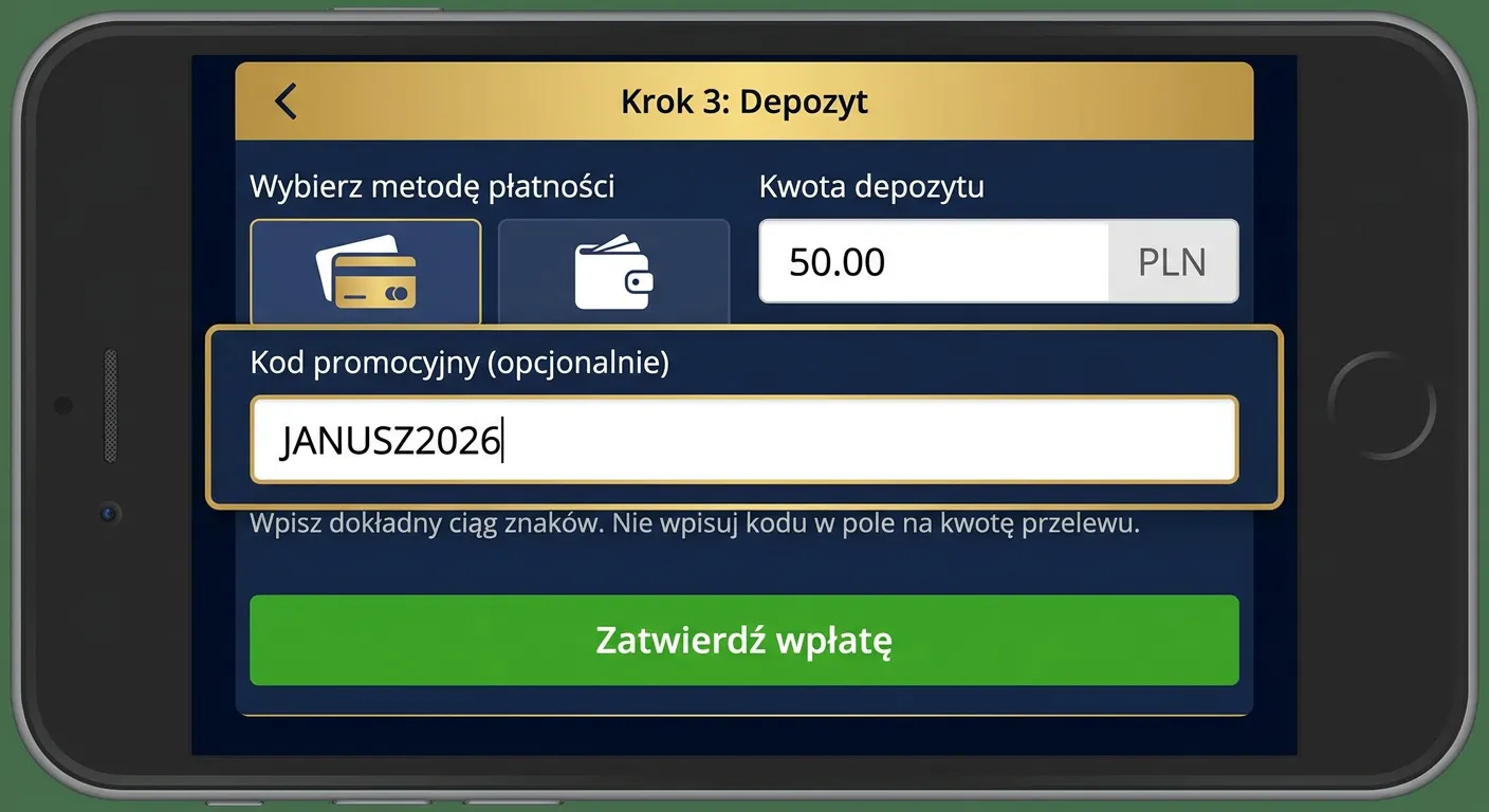 Krok 3: Odnajdź i wypełnij DEDYKOWANE pole na kod