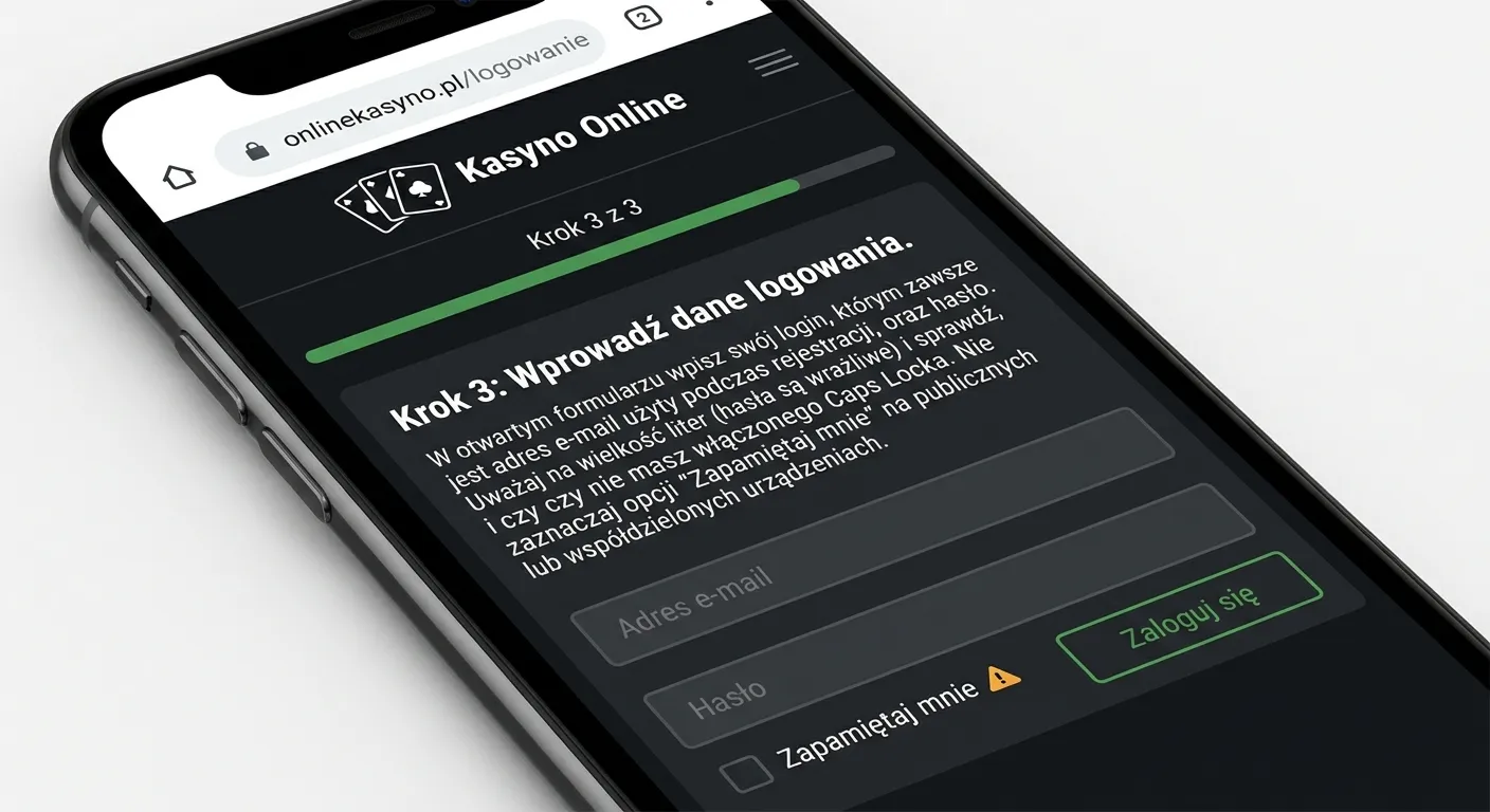 Krok 3: Wprowadź dane logowania