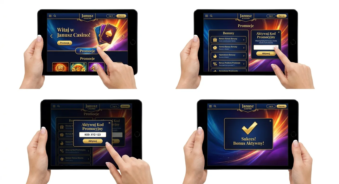 Instrukcja aktywacji kodu promocyjnego Janusz Casino w 5 krokach